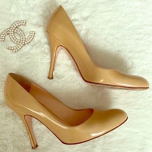 Gianvito Rossi nude patent leather pumps